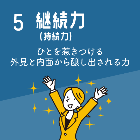 魅了力（内面外面ブラッシュアップ）…ひとを惹きつける、外見と内面から醸し出される力